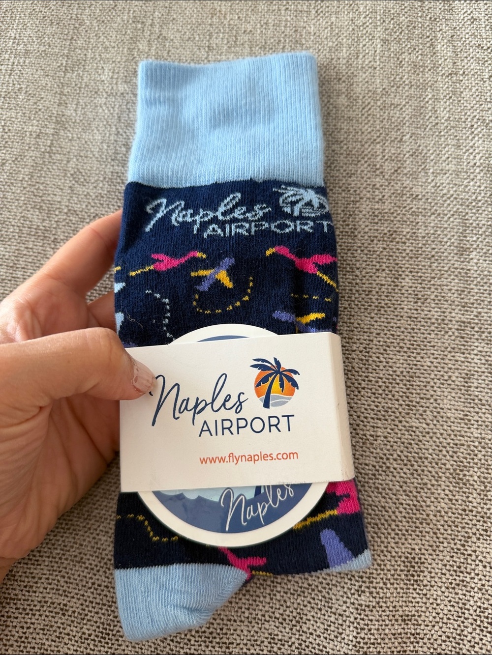 🗽Unisex Private Plane Novelty Socks - Naples Airport